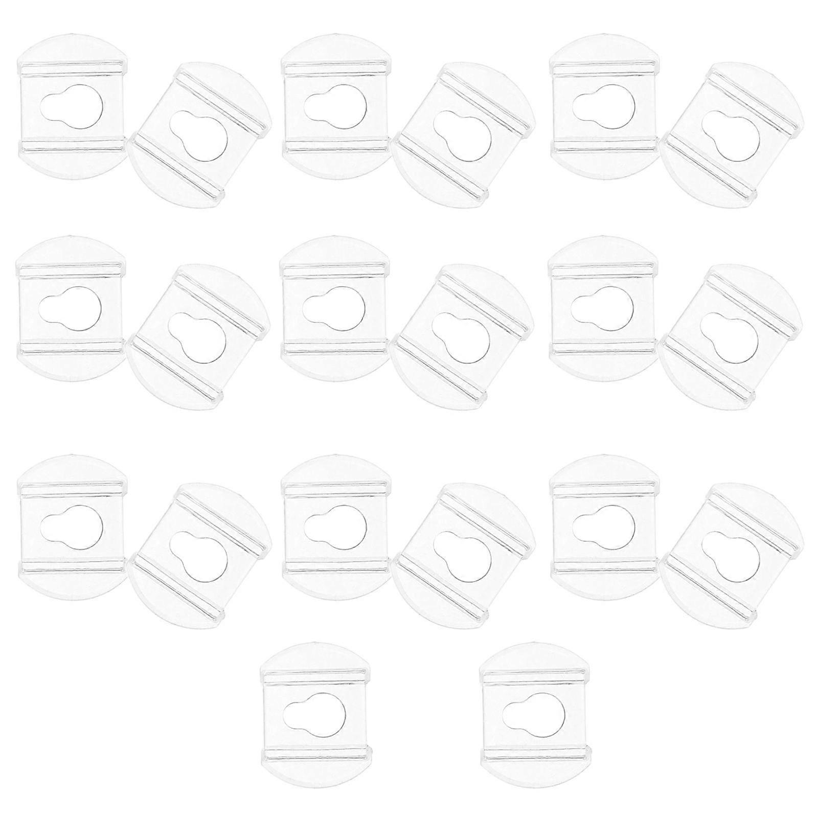 Transparent Acrylic Wall Mounting Brackets for Picture Frame Hooks 80Pcs
