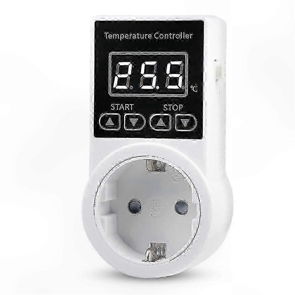 1pc Digital Thermostat Socket with Sensor, Waterproof Temperature Control Adapter