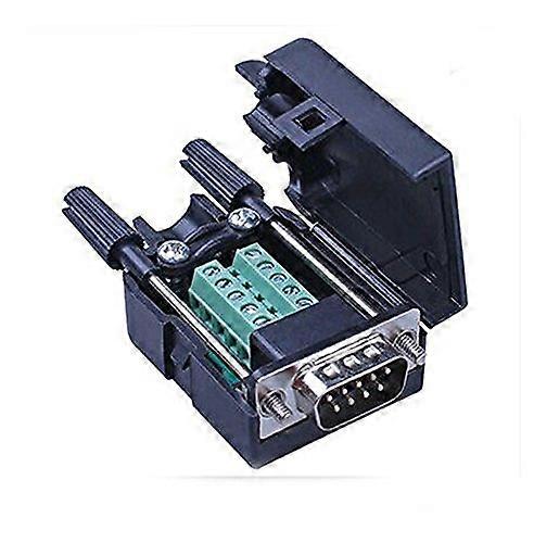 DB9 DSUB RS232 VGA Adapter 9Pin Signals, 2Row Terminal Breakout, Plastic Cover, Male Connector With Screw And Nut