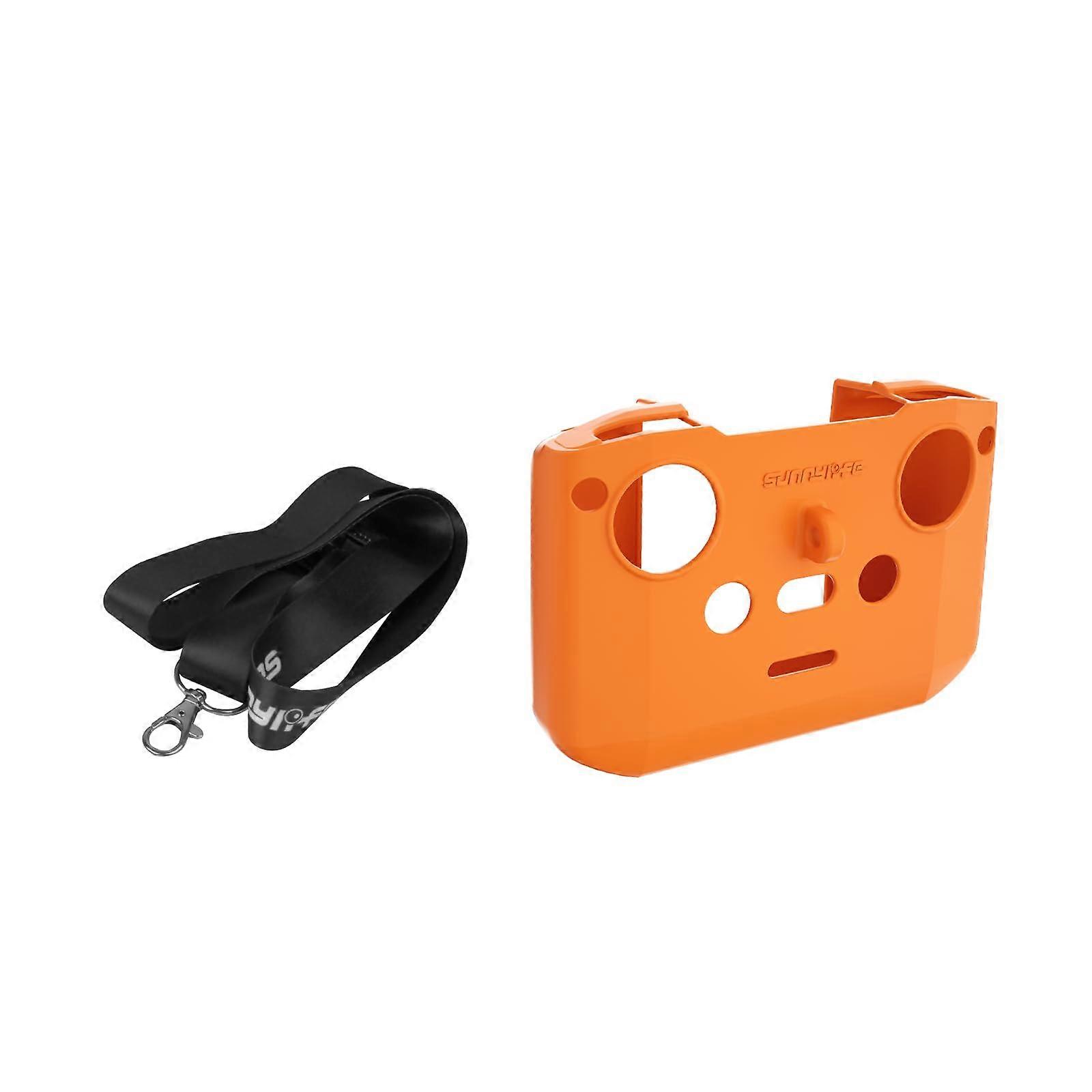 Remote Controller Protective Cover Silicone Case with Strap for DJI RCN1 N2 N3 Orange Shockproof Dustproof