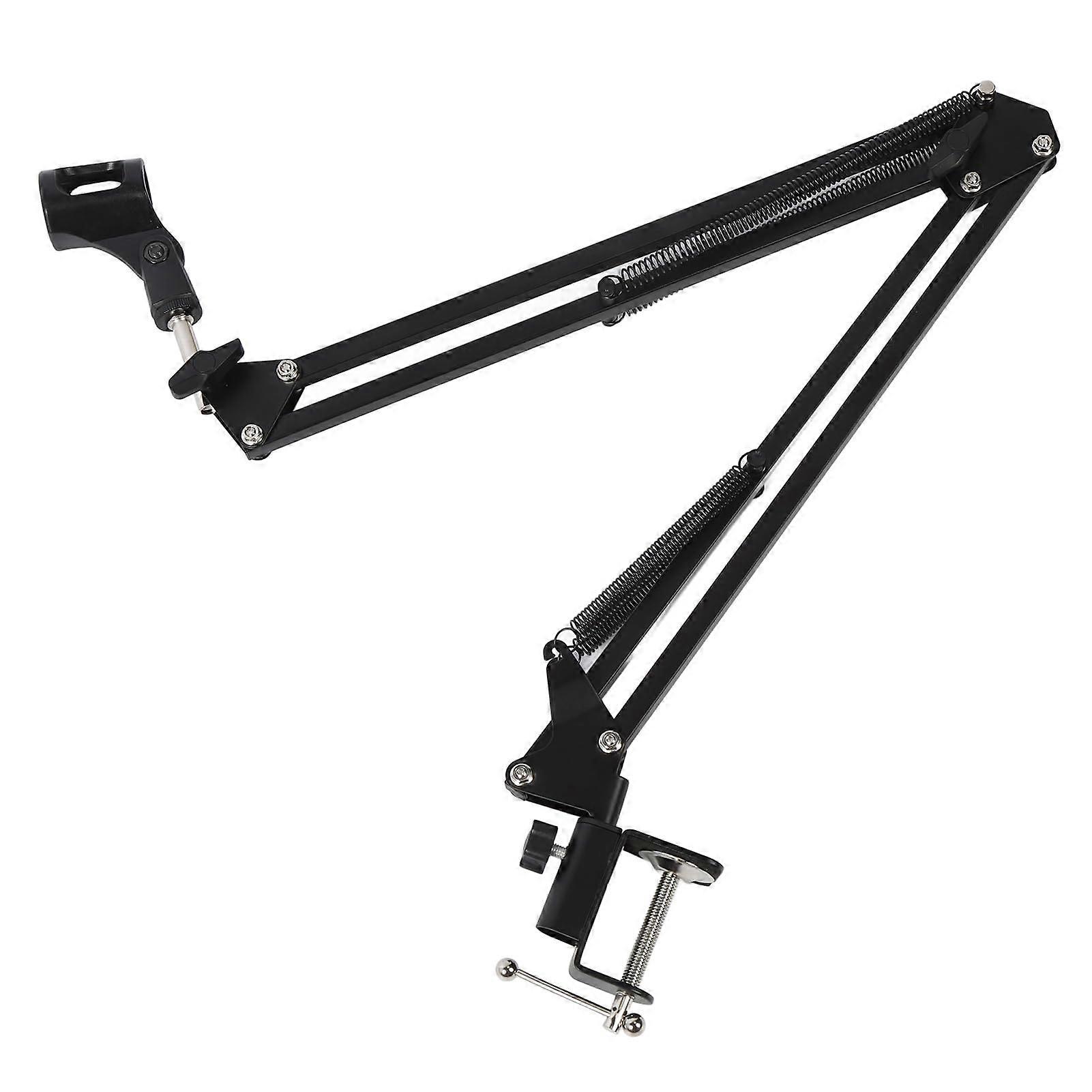 Desktop Microphone Stand IronPlastic Adjustable Boom Arm Studio Mic Stand 360Degree Rotation Compatible With Most Mics