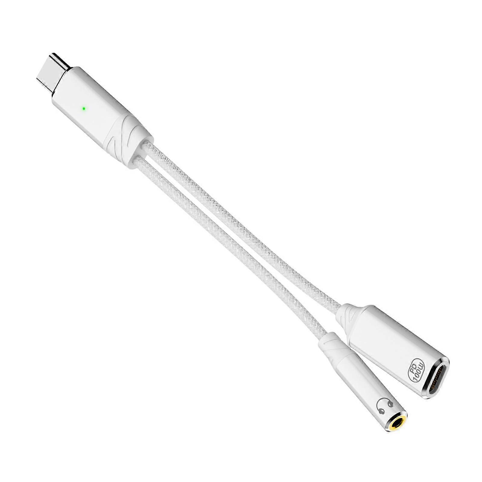 Type C To 3.5mm Headphone Adapter PD100W USBC Charging Cable For Smartphones And Tablets HiFi Auditory Cord 15CM