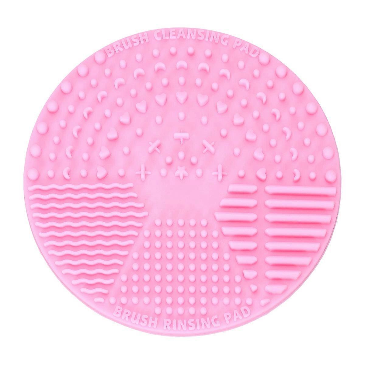 Round Cleaning Tool Makeup Cleaner for Cleaning Use 3Pcs Pink