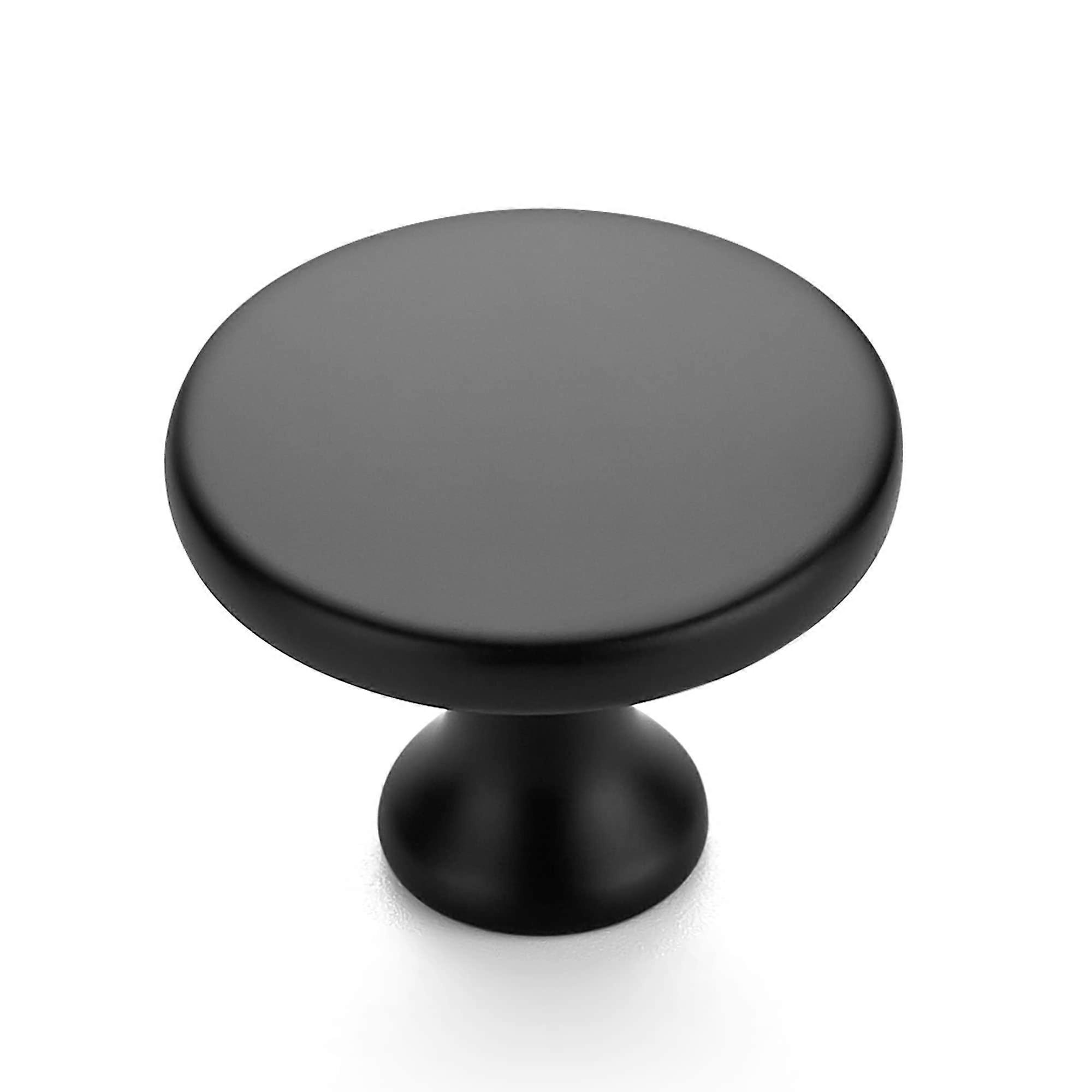 30 Pack Matte Black Kitchen Cabinet Knobs Solid Zinc Black Drawer Pulls for Cupboard Dresser