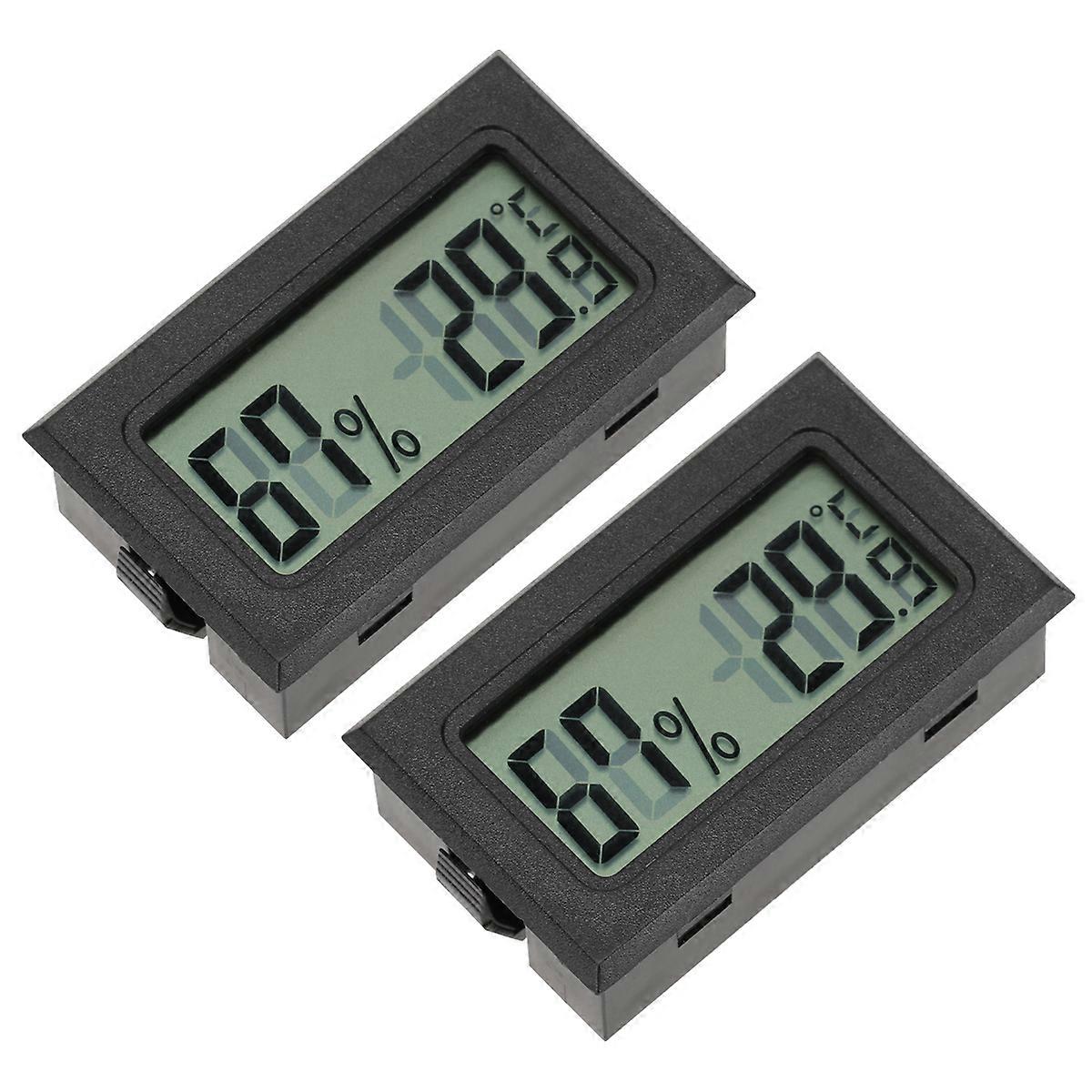 Digital Hygroscope with Wireless Thermometer Function for Measuring Use Black ABS Material Small Size Lightweight