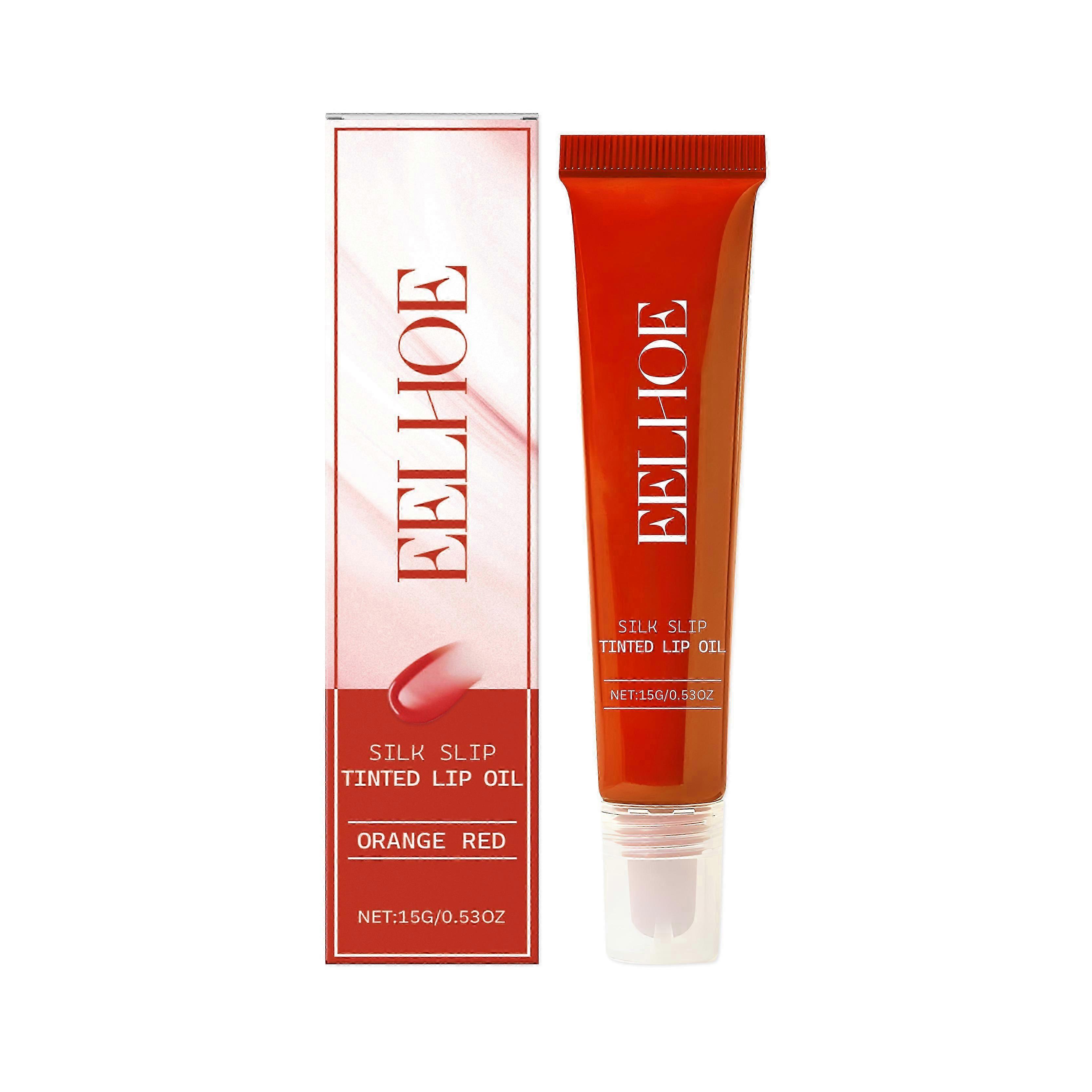 Hydrating Orange Red Lip Oil with Vitamin E