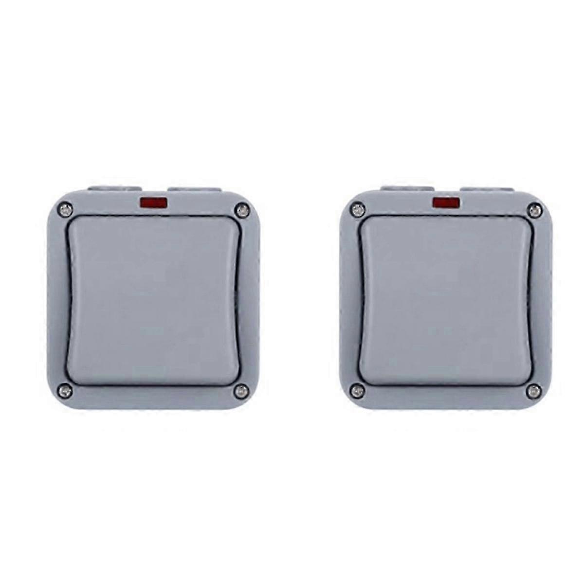 IP66 Wall Electrical Switch 220V Light on Off Security Button (A)
