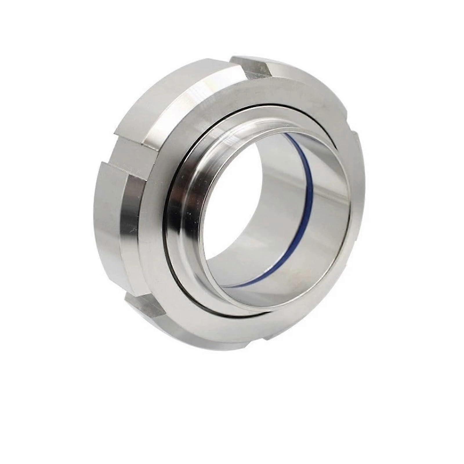 304 Stainless Steel Union Sanitary Pipe Fitting SMS76 Round Thread Welded Joint 32mm