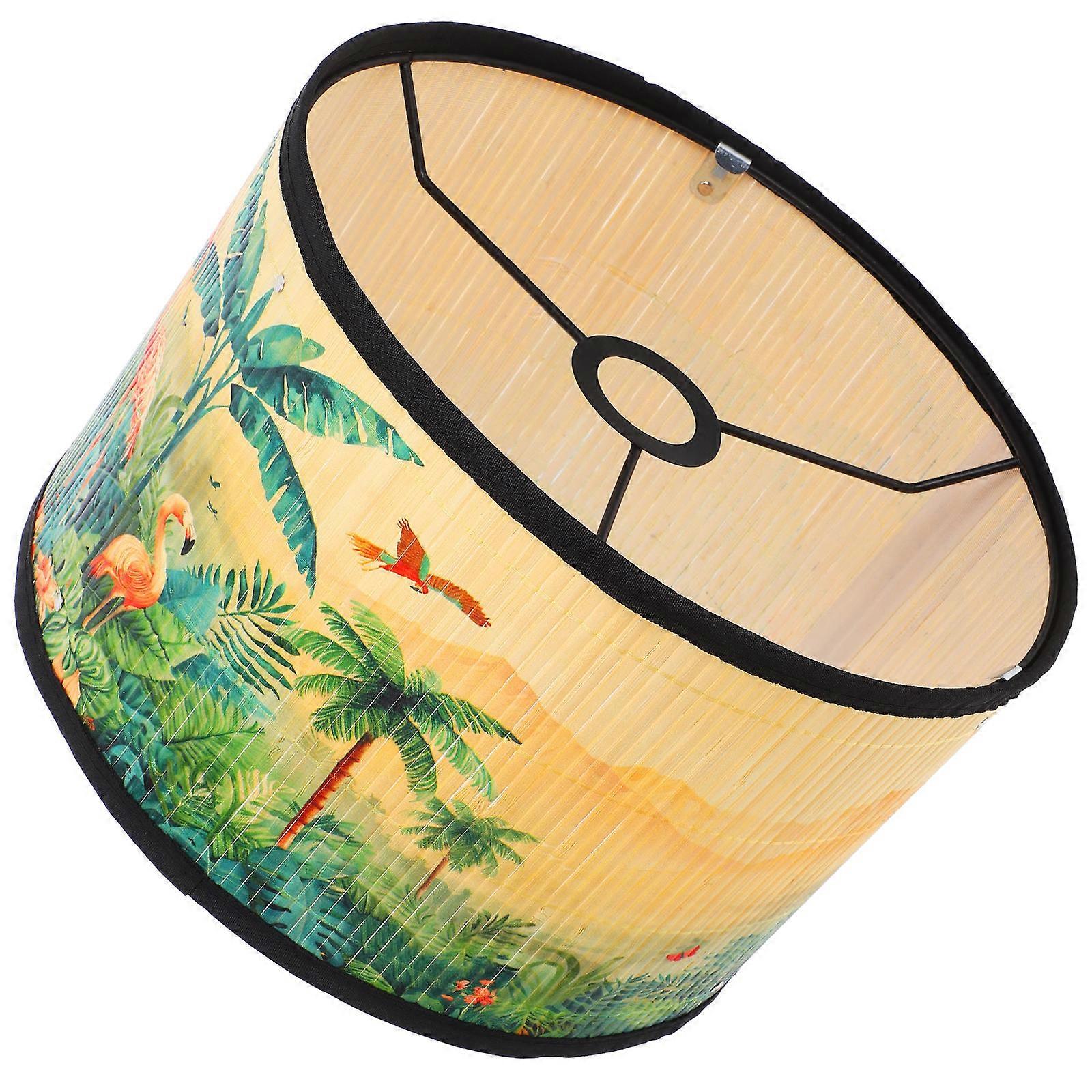 Pendant Light Shade Bamboo Material Decorative Lamp Cover 4Pcs Pack