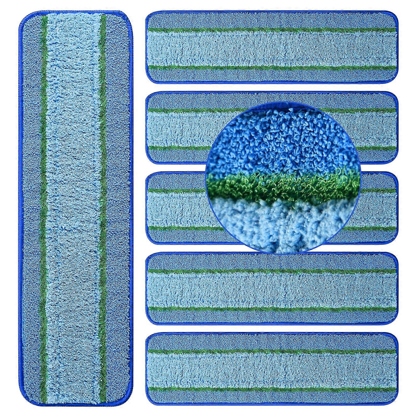 6 Pack Replacement Pads for Bona Mop, PowerLoop Deep Cleaning Microfiber for Hardwood and MultiSurface