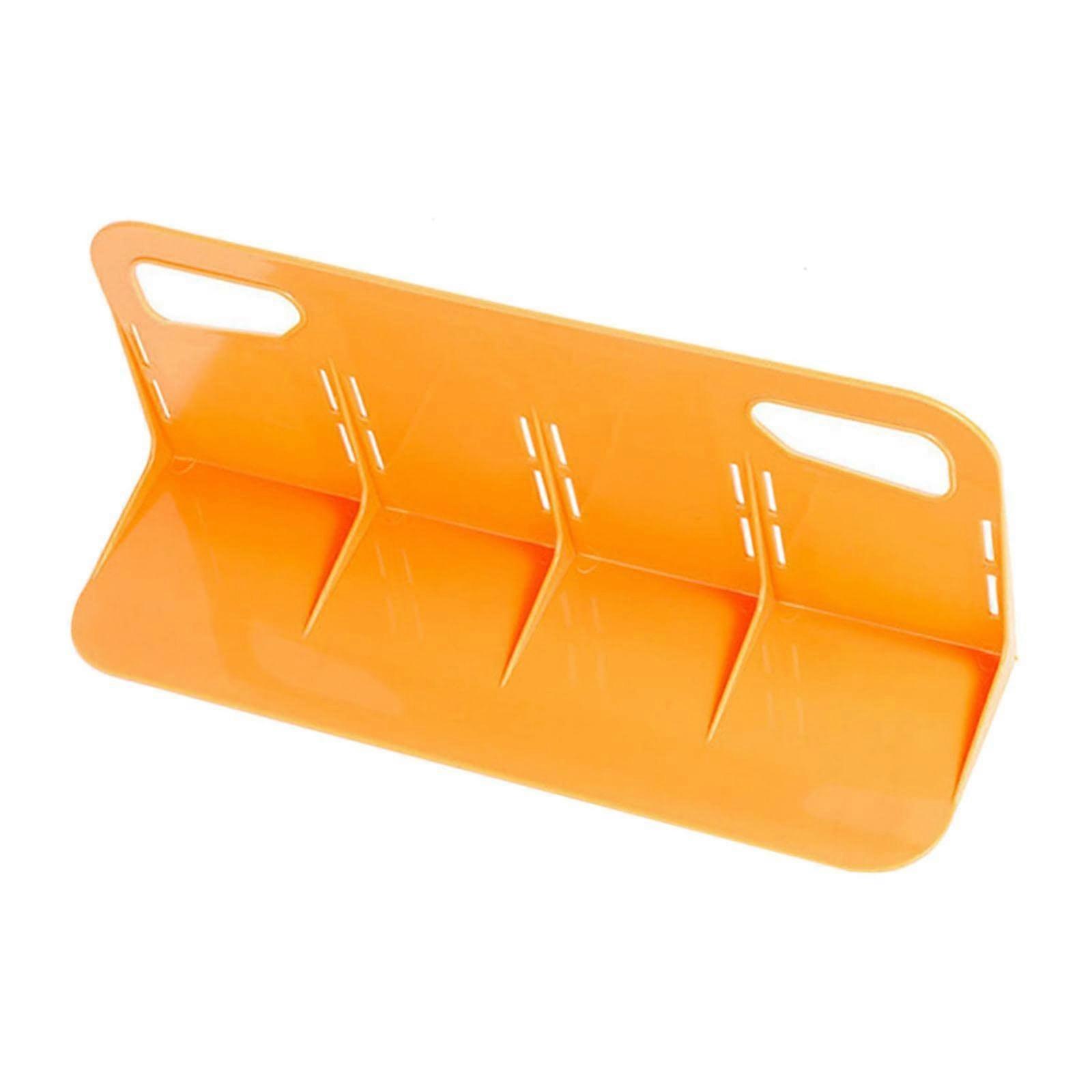 Car Trunk Organizer L Shape Durable PP Storage Rack with Anti Slip Base Easy Installation Orange
