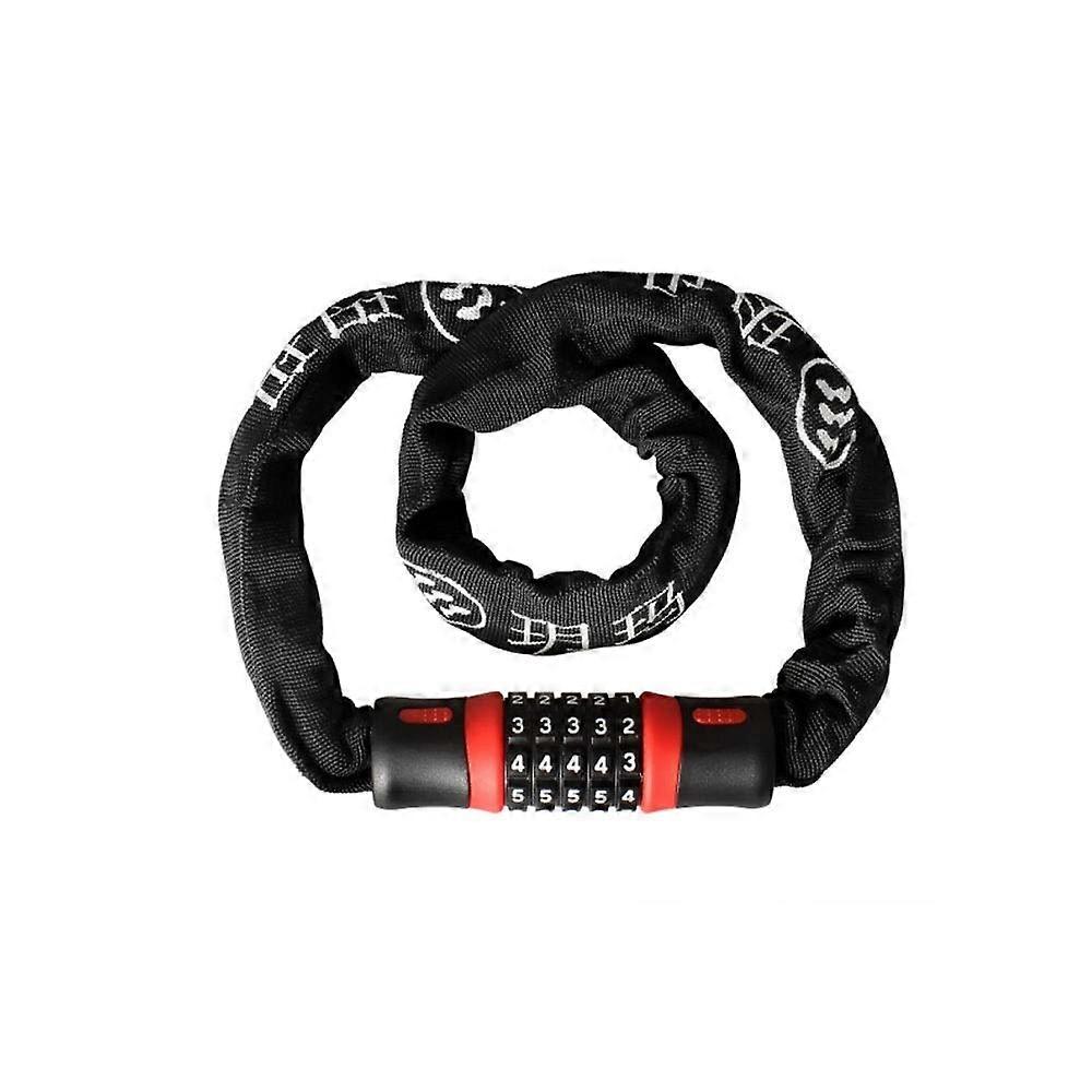 Heavy Duty Bike Chain Lock with Resettable 5Digit Combination and Durable Nylon Sleeve for AntiTheft