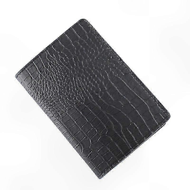 Crocodile Pattern PU Leather Passport Holder with Card Slots Organizer