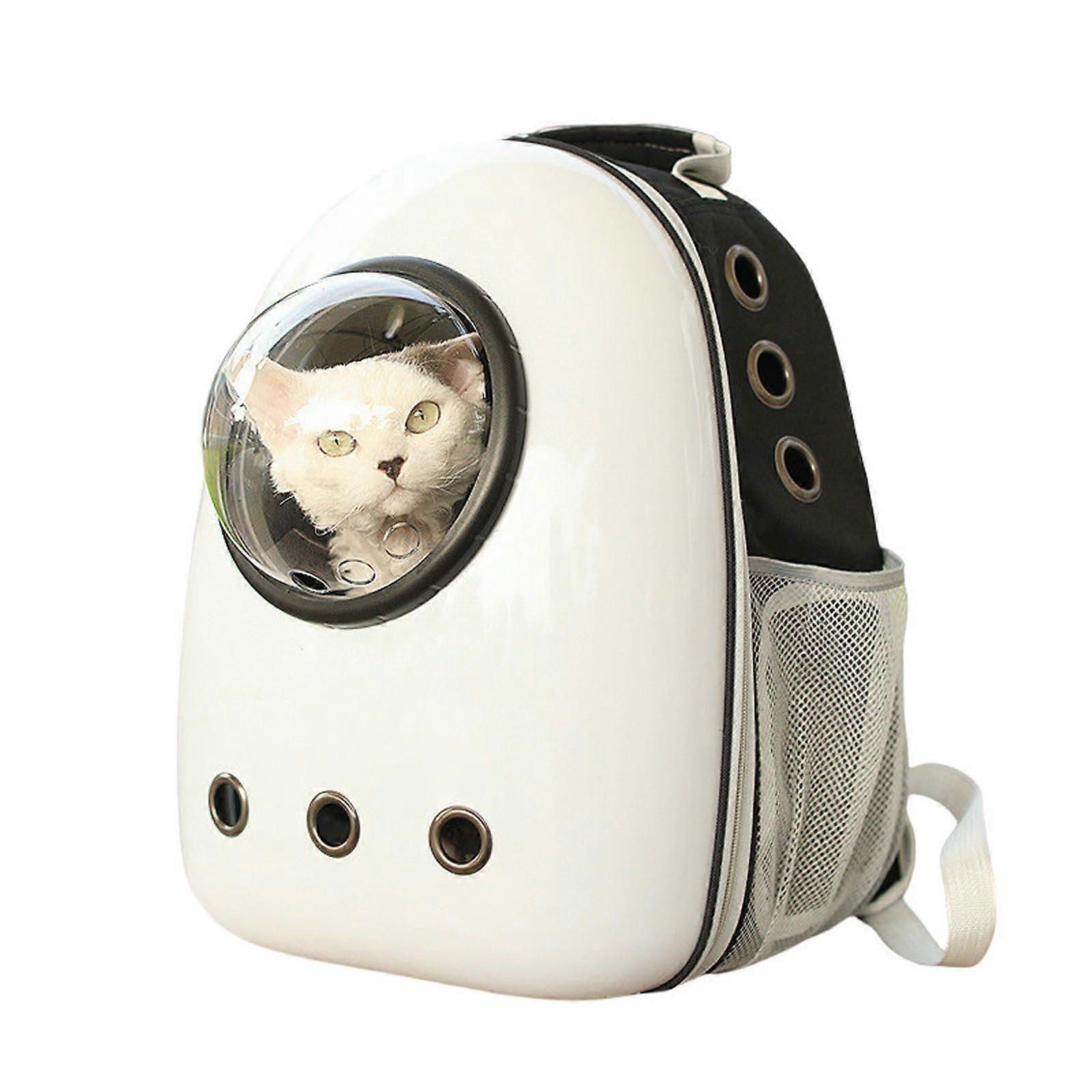 Cat Carrier Backpack with Breathable Mesh, Large Capacity Travel Bag, Adjustable Strap, Black