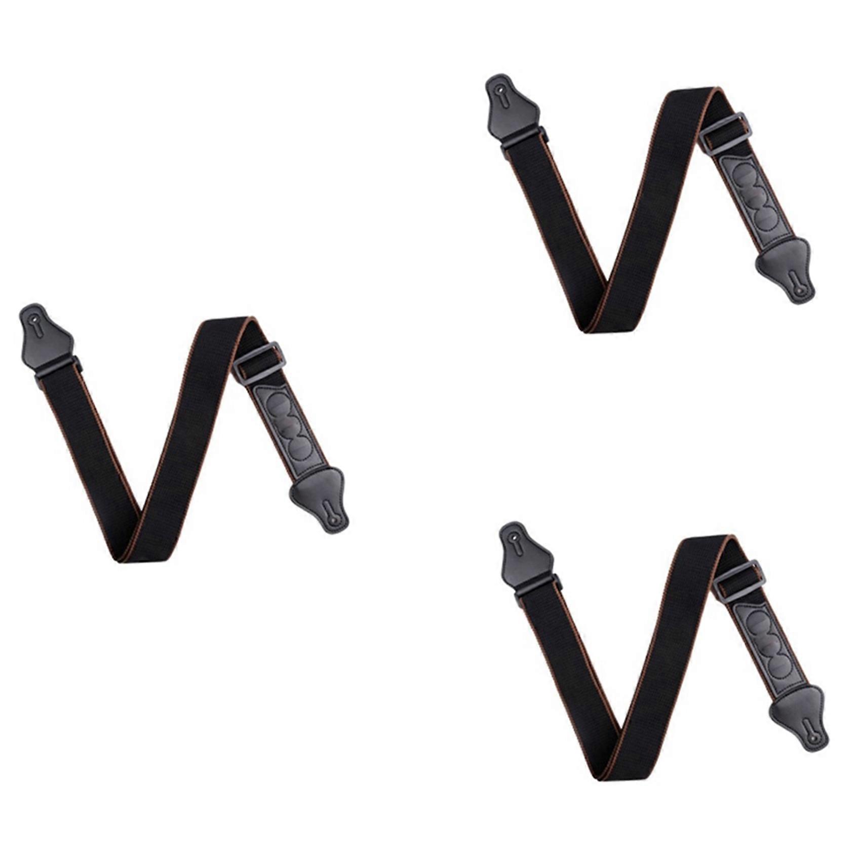 Pure Cotton Guitar Strap, Popular Folk Guitar Strap, Multifunctional Strap Black