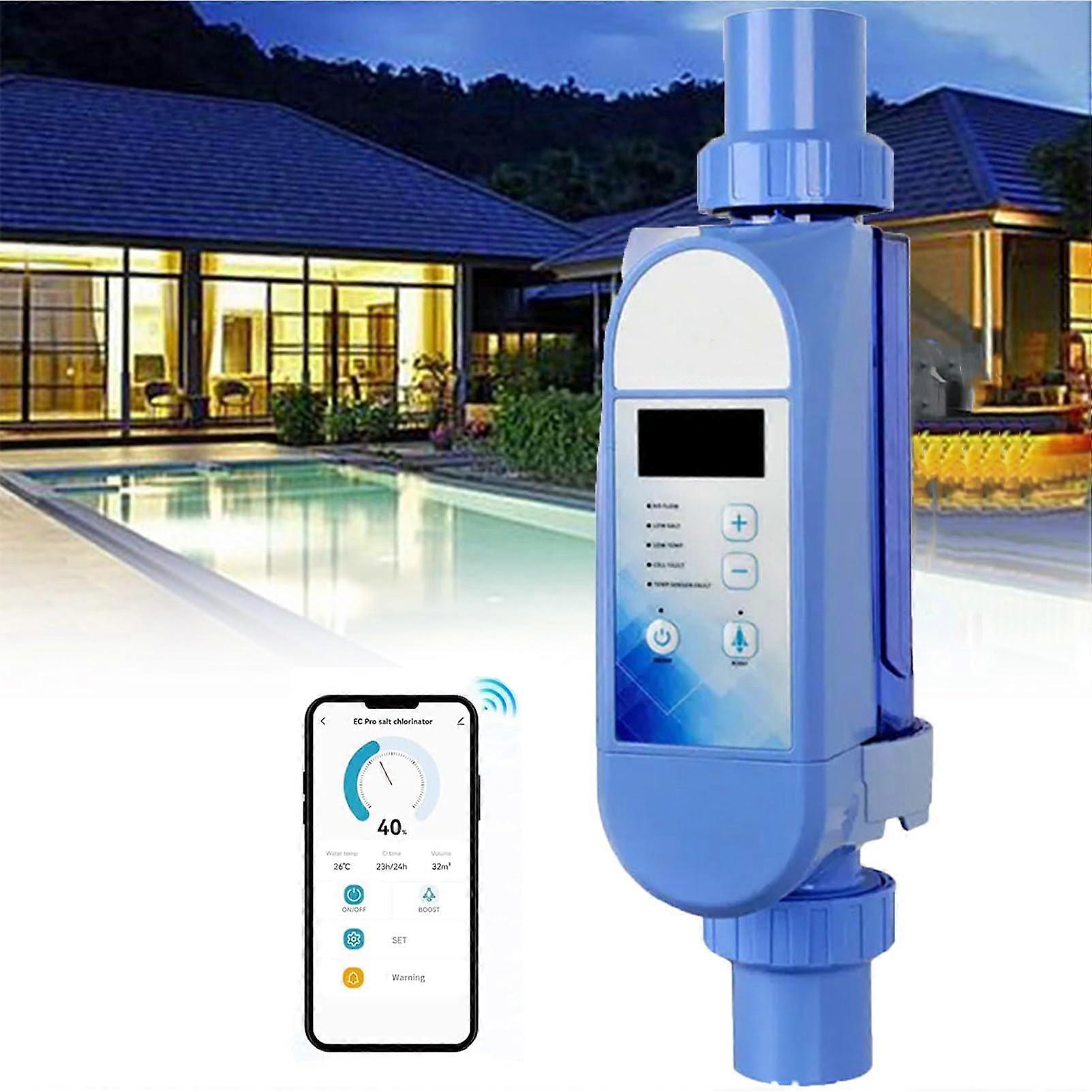 Saltwater Pool Chlorinator with Smart App Control and Automatic Chlorine Production 68M3/16g/h