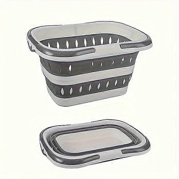 Foldable Basket, Large Capacity Plastic, Bathroom and Dormitory Clothes Organizing Basket