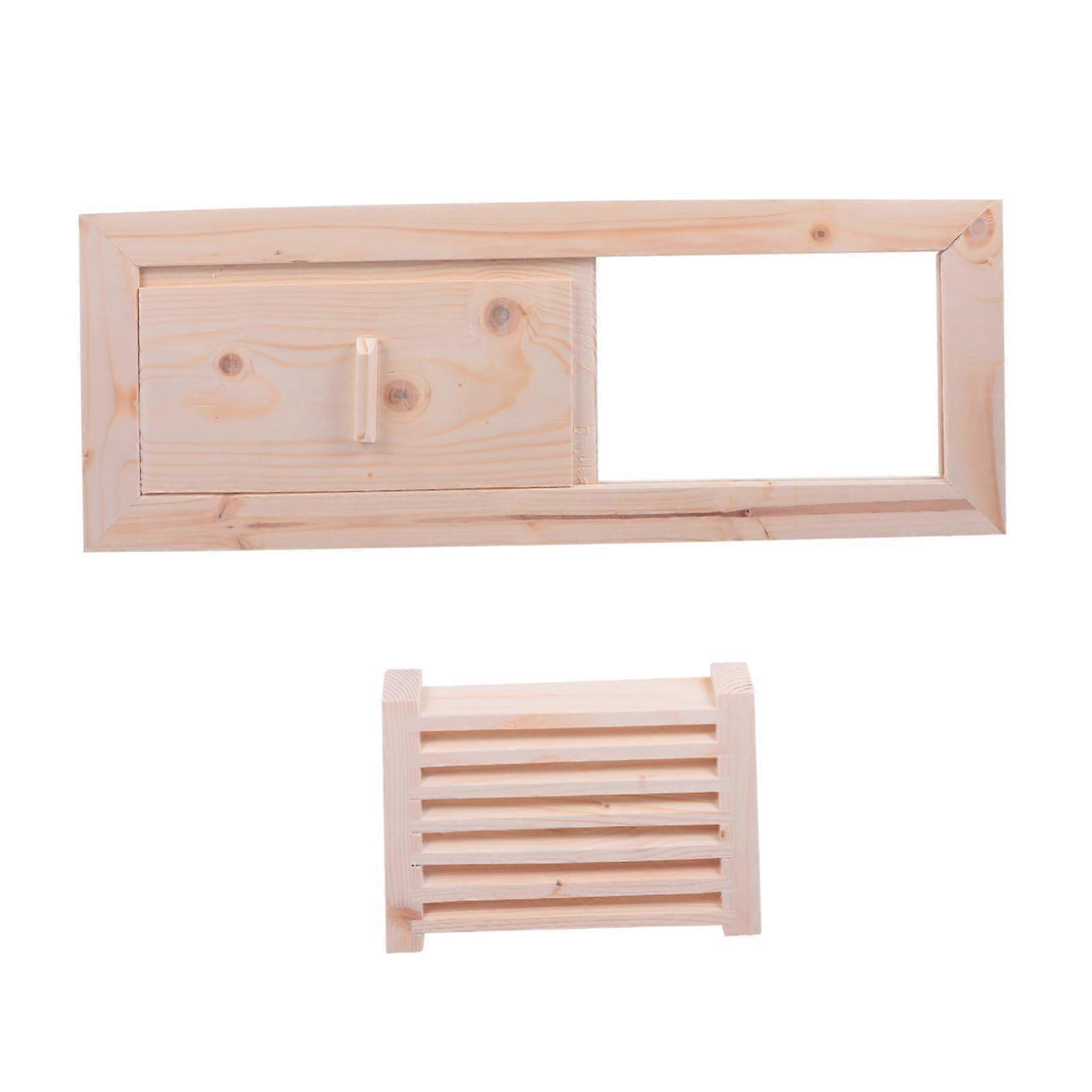 Wooden Sauna Vent Grille for Efficient Airflow Control and Easy Flush Installation