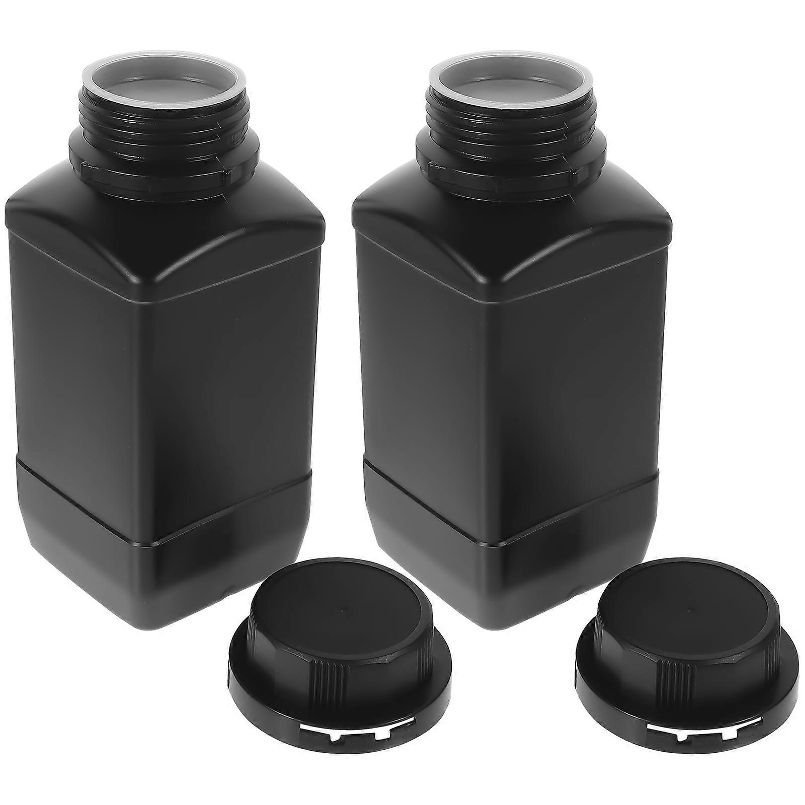Black Plastic Reagent Bottle for Storage Use 8Pcs Chemical Bottles