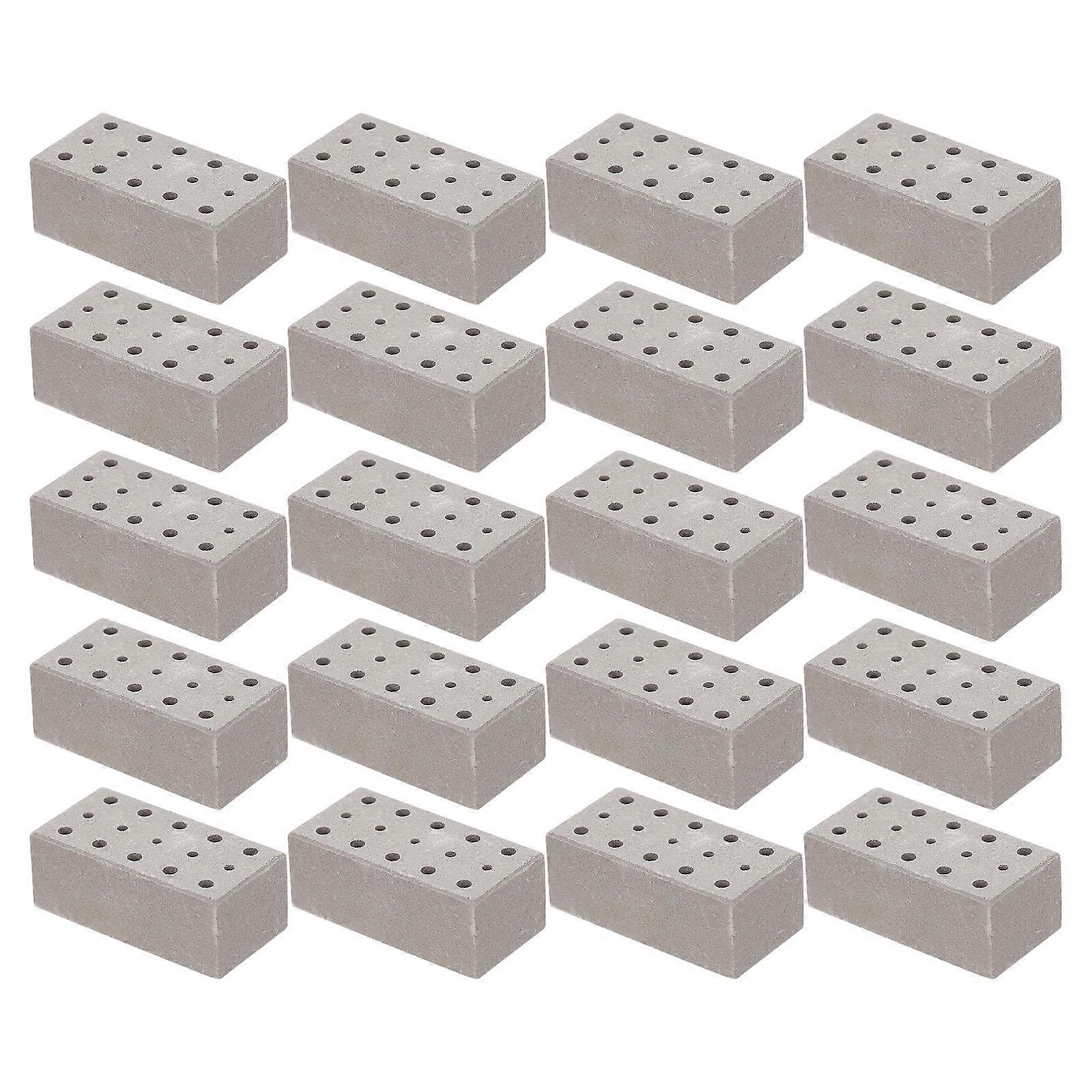 DIY Layout Brick Decors Pottery Clay for Decor 20Pcs Miniature Brick Models