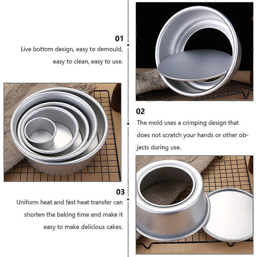 Round Shaped Aluminum Alloy Cake Mold for Kitchen Baking
