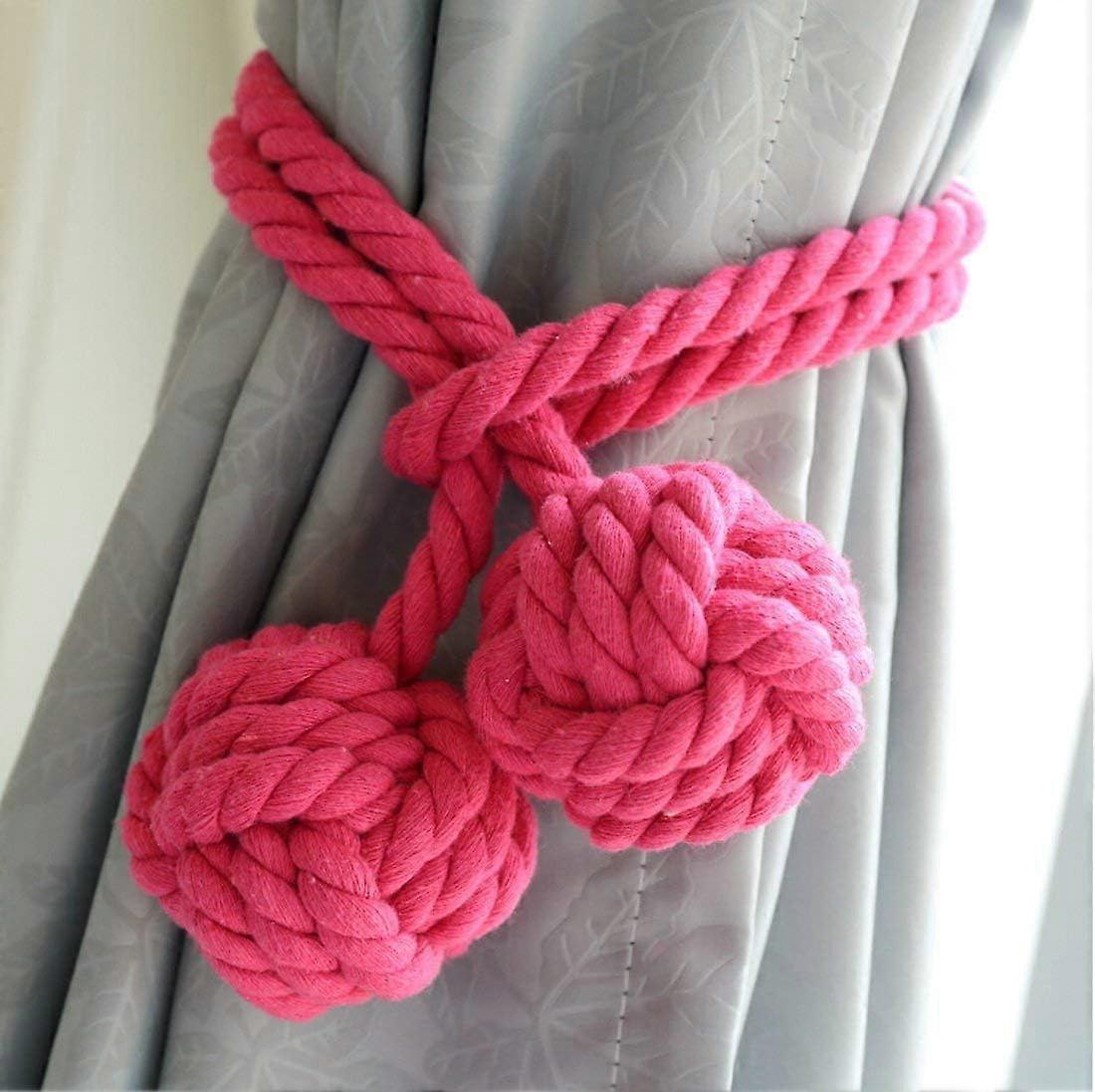 Knitted Pom-Pom Curtain Ties