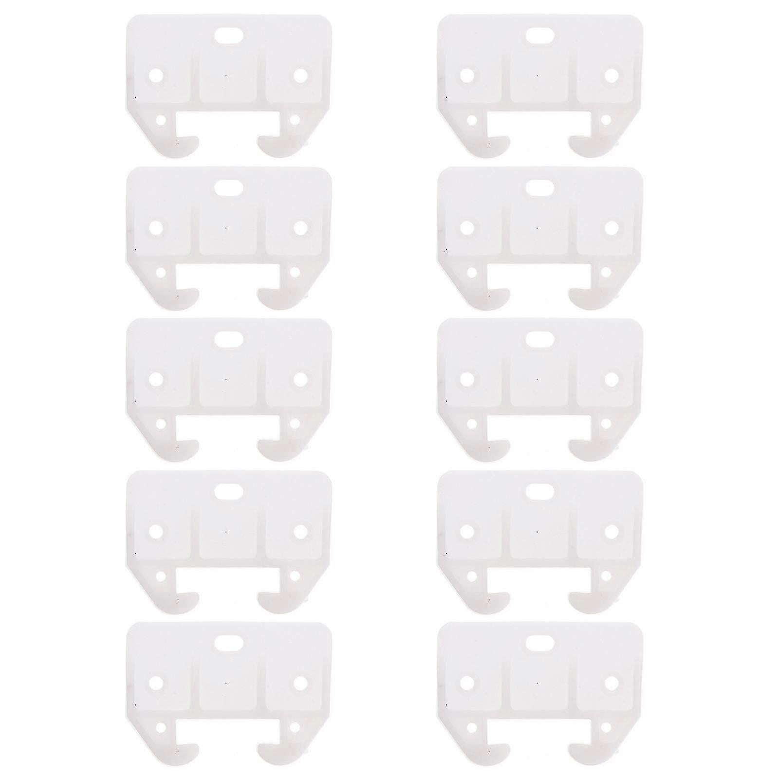 10pcs White Plastic Drawer Track Guides Replacement