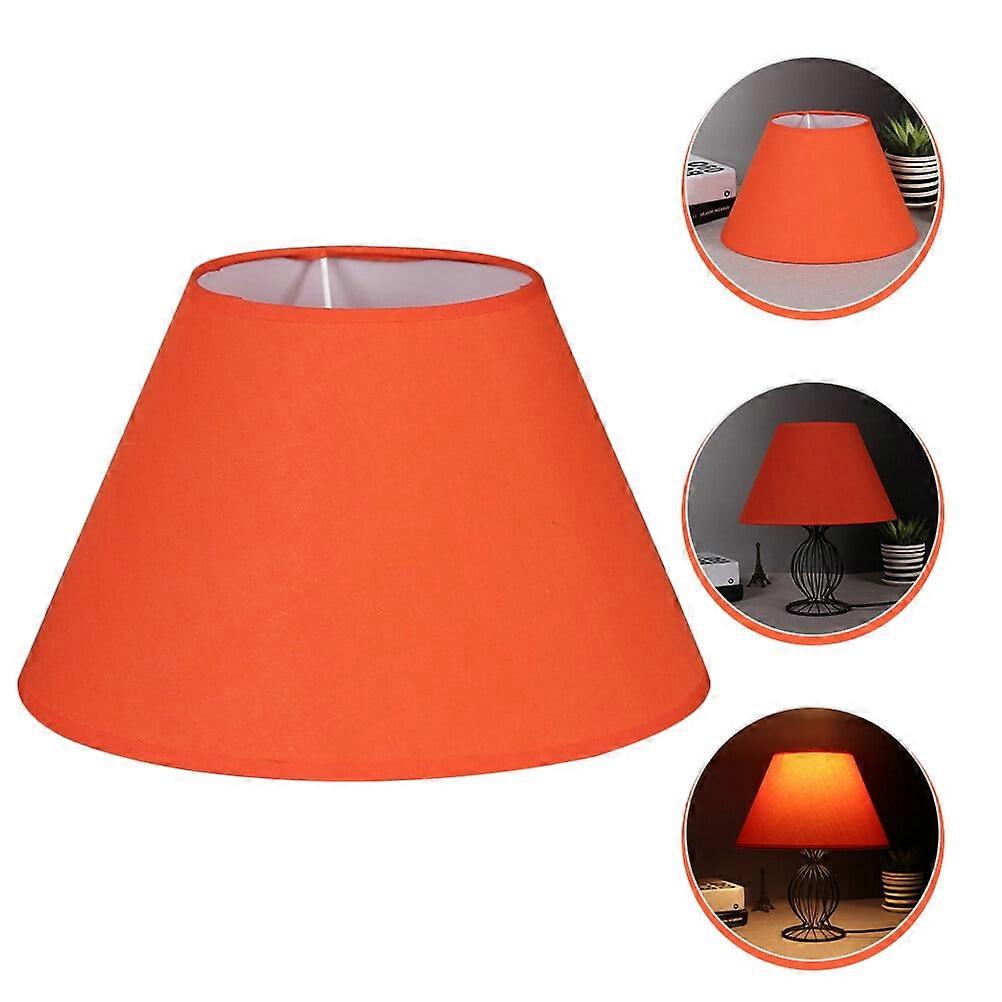 1Pcs Orange Cotton Polyester Round Lampshade For Light Diffusion Table Lamp Shade