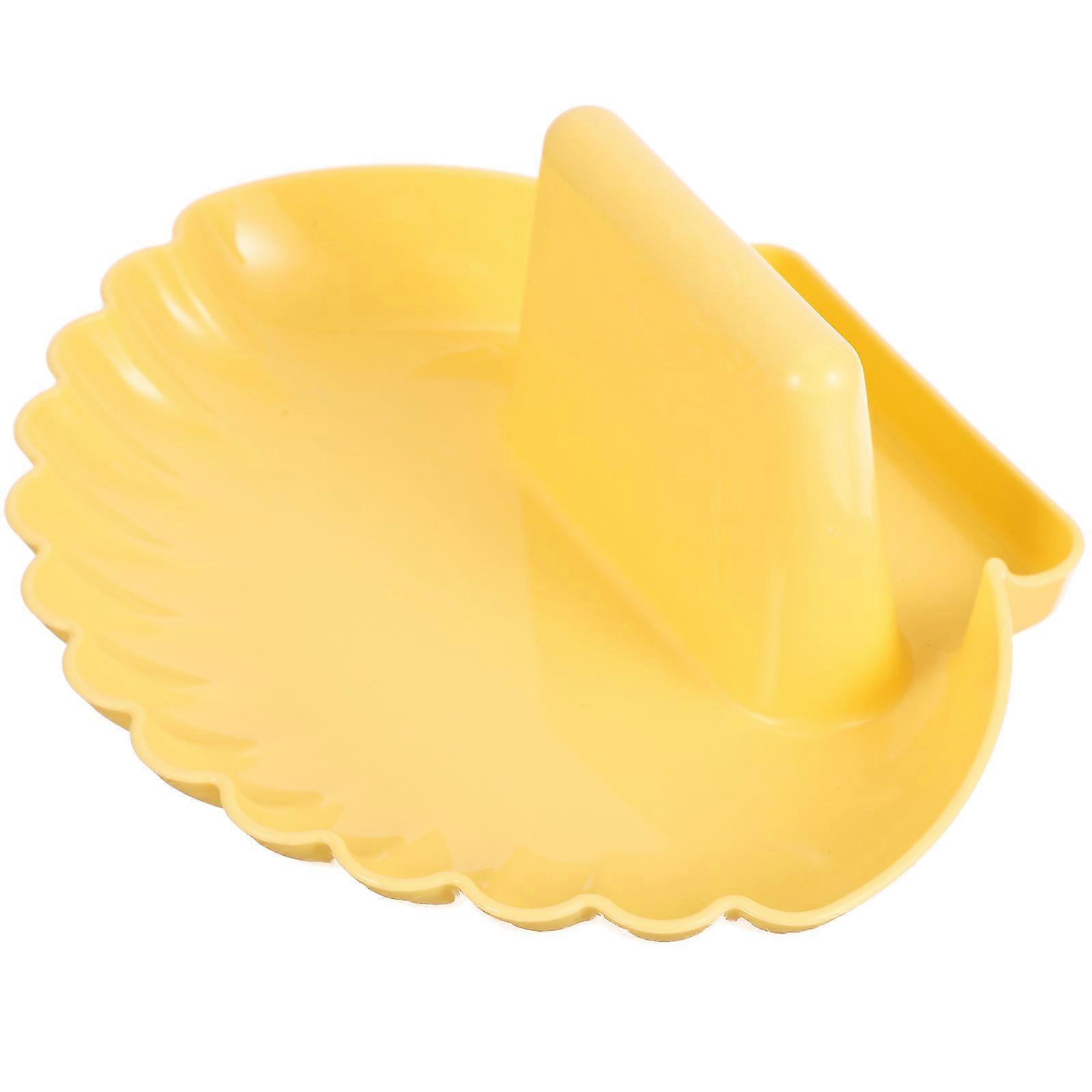 Yellow Pot Lid Holder for Kitchen Use 2Pcs Multi-Function Spoon Rest Organizer