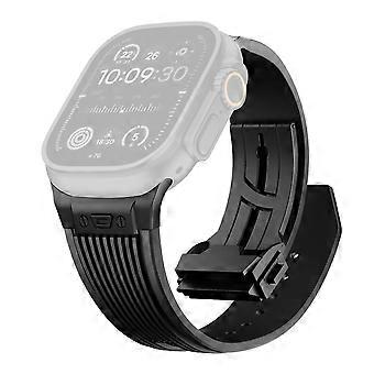 Silikonarmband kompatibelt med Apple Watch Ultra 3 2 1 49 mm / Serie 11 10 46 mm / 9 8 7 45 mm / SE3 SE2 SE 6 5 4 44 mm / 3 2