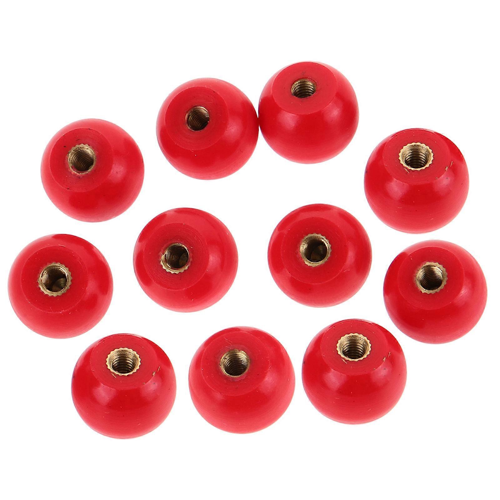 Red Plastic Machine Handle Replacement for Milling Machine 10Pcs Copper Core