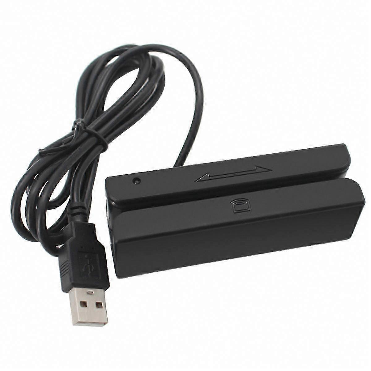 USB Magnetic Card Reader with 3 Tracks Mini Swiper for PC Payment Processing