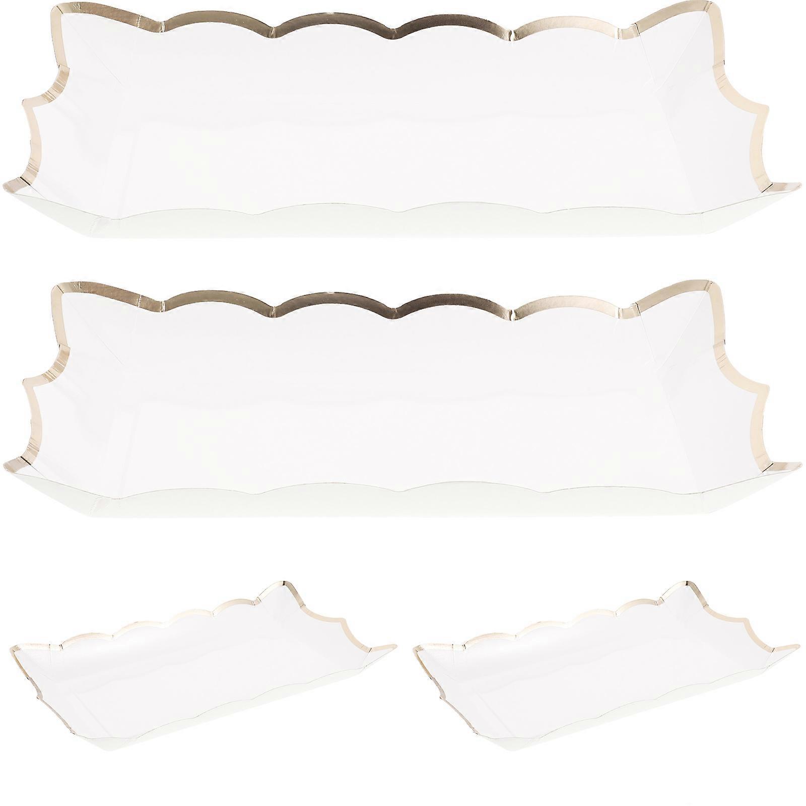 and Platters Rectangle Cardboard Platters 4Pcs