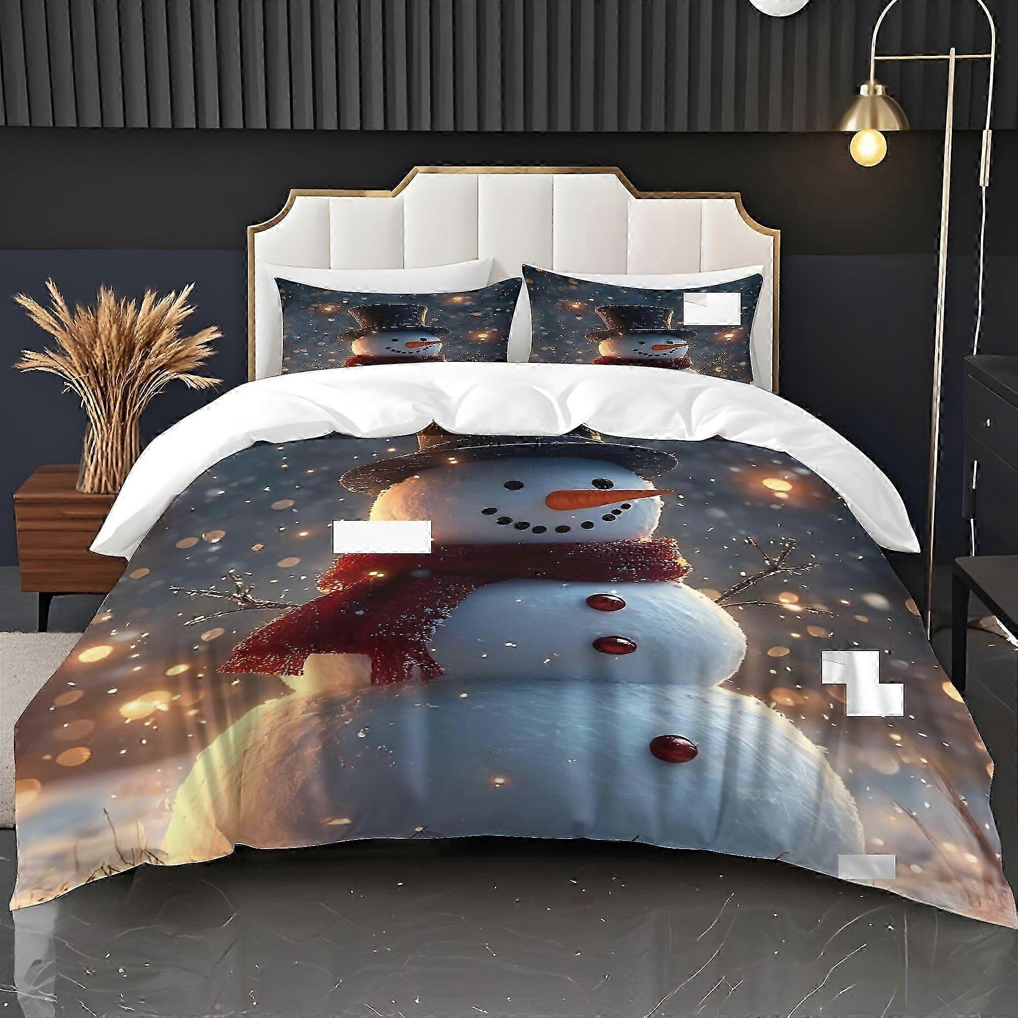 2026 Best!! Snowman Bedding Set Printed Bed Set