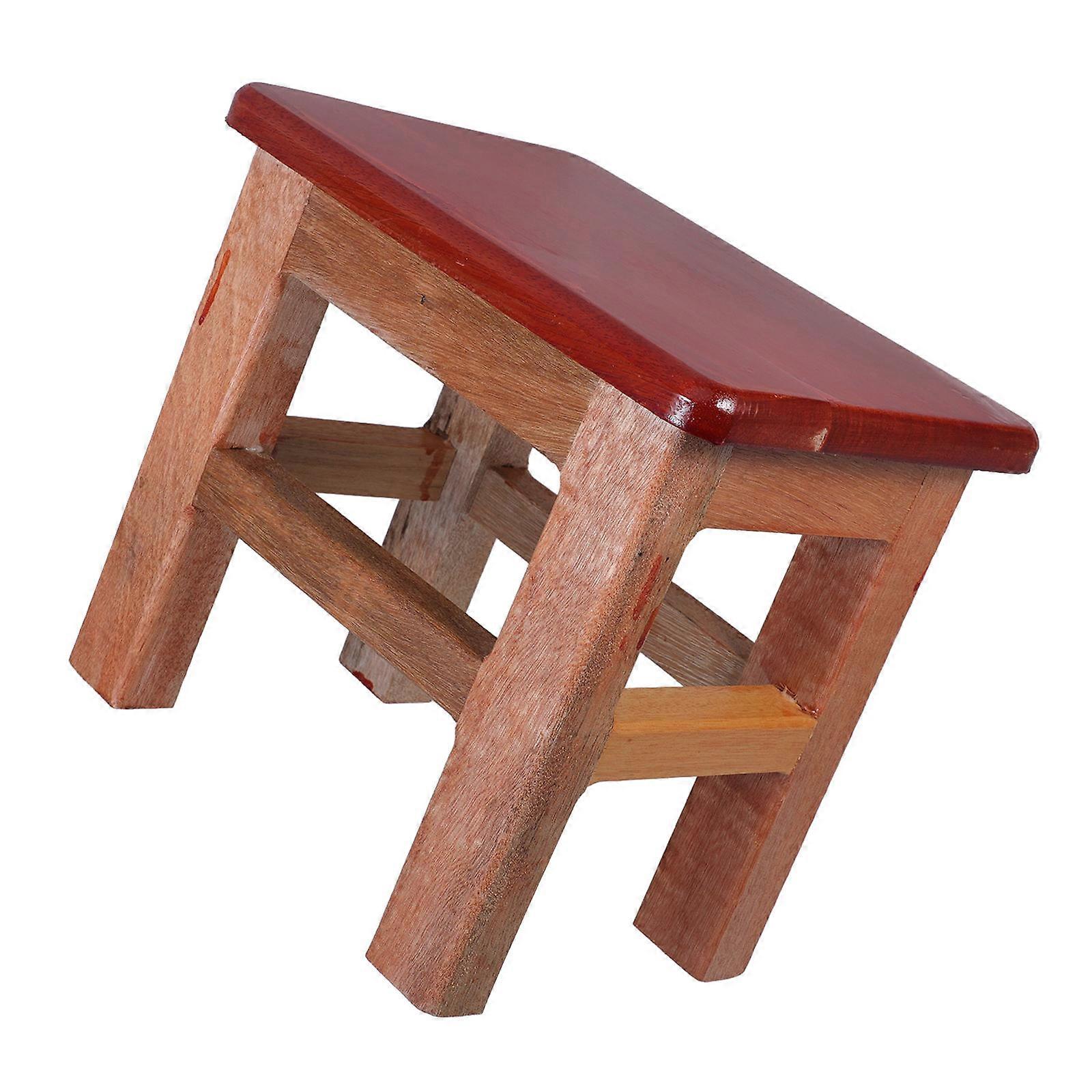 Solid Wood Small Stool for Home Use Functional Shoe Changing Stool