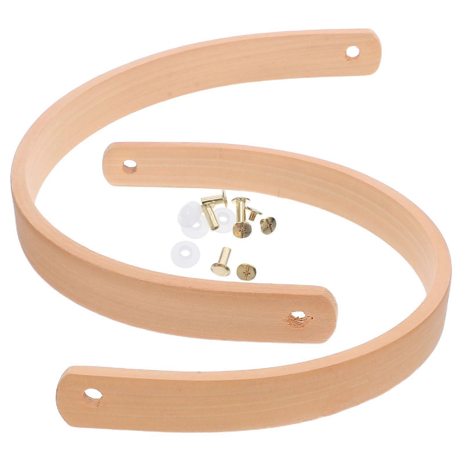 Serving Tray Handles Solid Wood Handle for Bucket Replacement 2Pcs