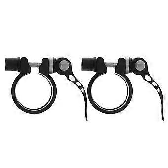 Collier de serrage rapide pour tige de selle de vélo, lot de 6, en alliage d'aluminium noir