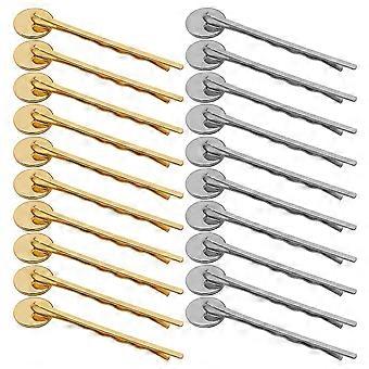 40 stuks DIY ronde basisplaat Hair Clips haar elegante Barrette vrouwen Bobby schattige hoofdtooi accessoires voor 12mm instelling (willekeurige kleur)