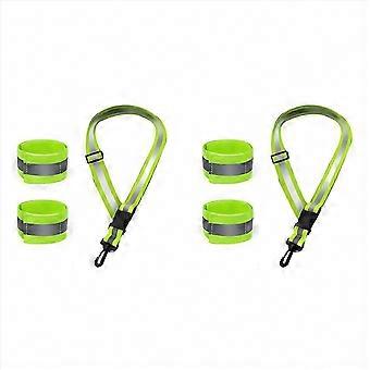 Ceinture réfléchissante haute visibilité pour la marche nocturne, lot de 2 avec 4 patchs réfléchissants inclus
