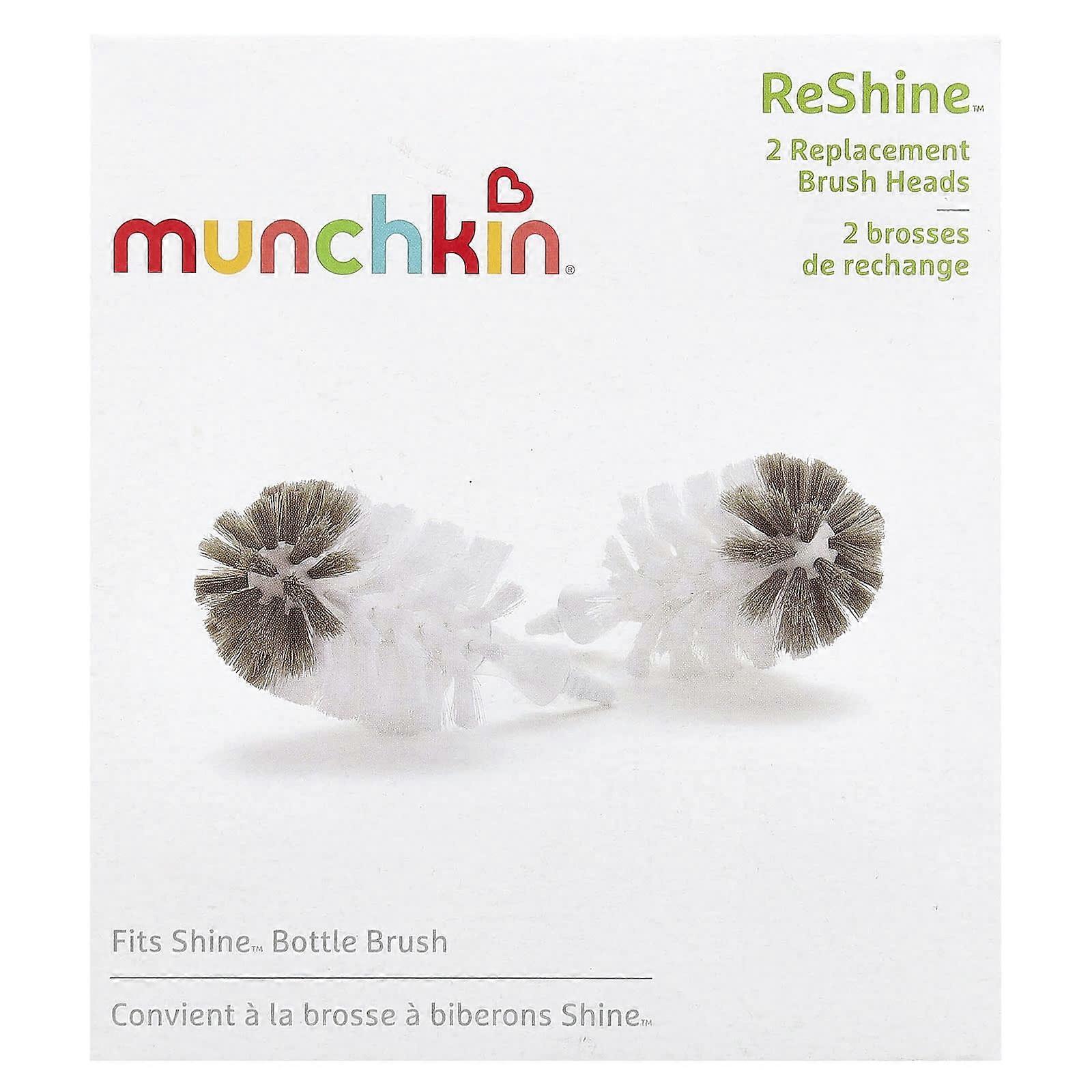Munchkin, ReShine™, Replacement Brush Heads, 2 Count, 4-Pack