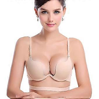 Women's Essentials Deep U Multi-way Push Up Convertible Low Cut Plunge Bra Party Costume Gift