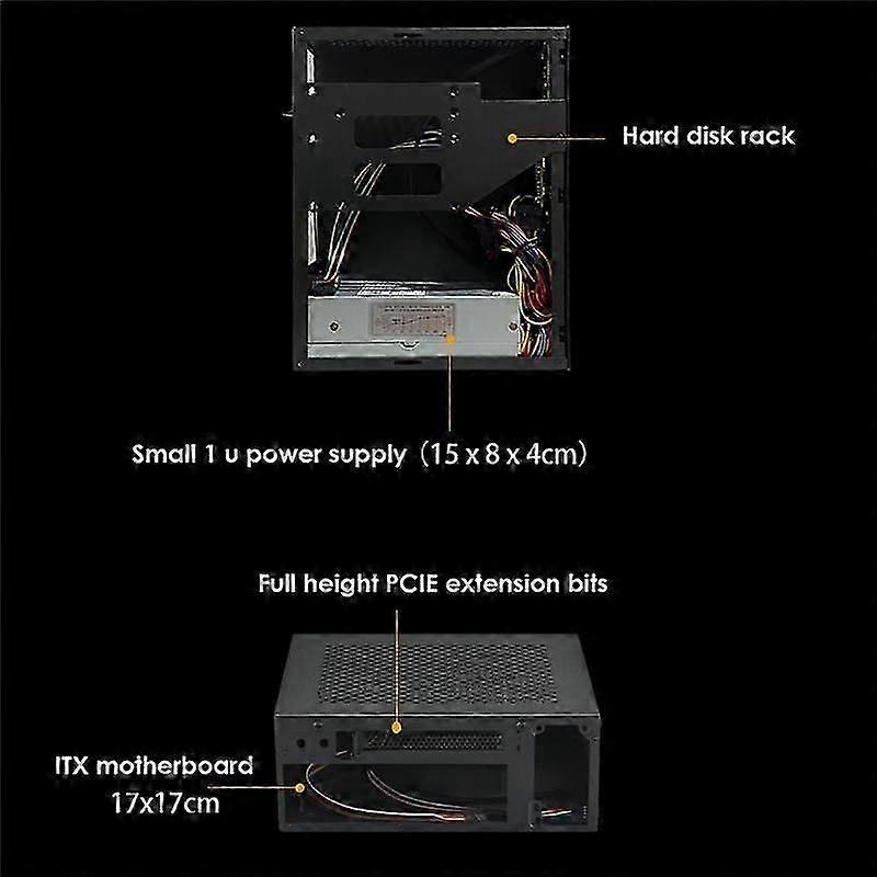 A09 HTPC Computer Case Mini ITX Gaming PC Chassis Desktop Chassis USB3.0 Computer Case Home Compute