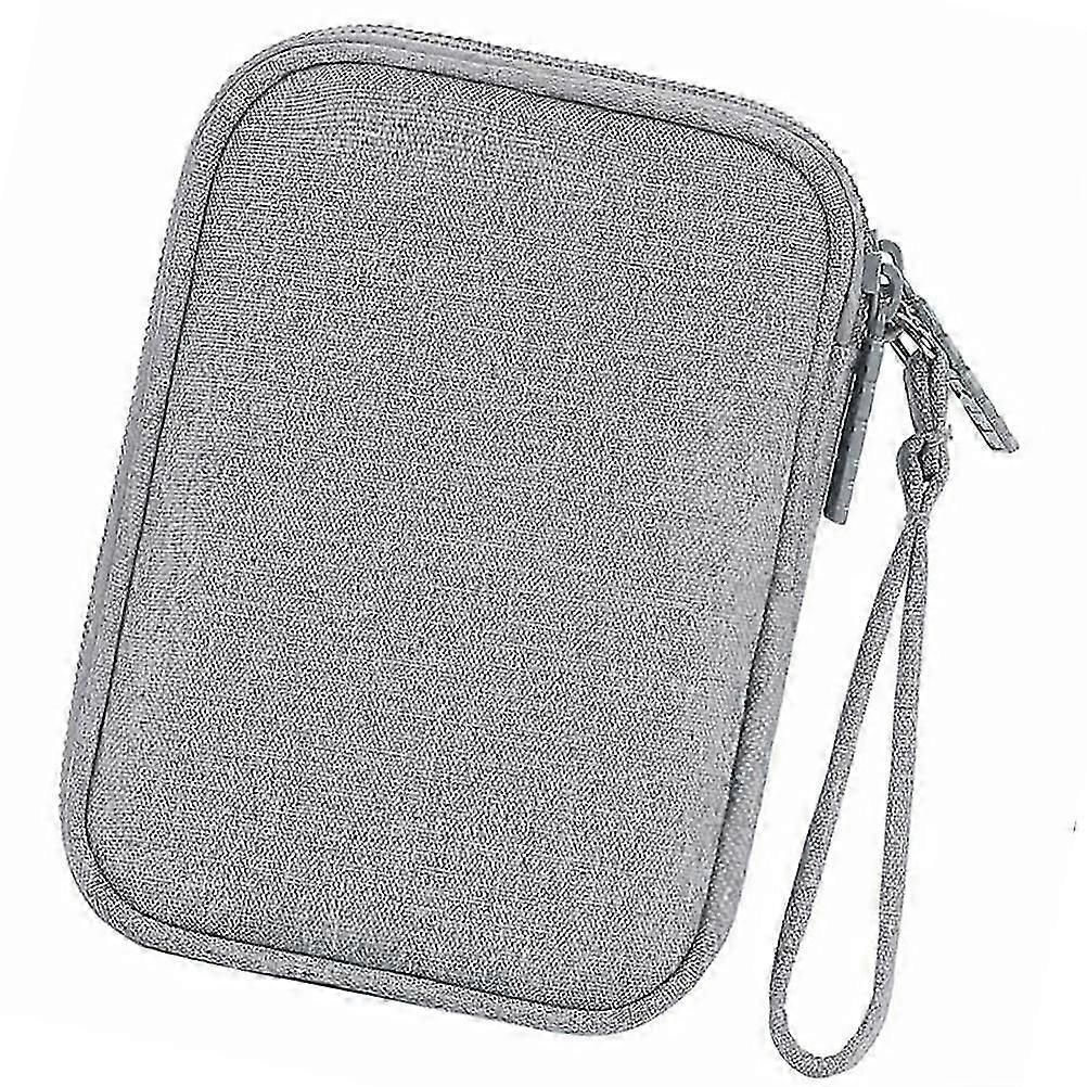 Data Cable Earphone Organizer Bag for Storage 1Pcs Grey Multi-Function Pouch