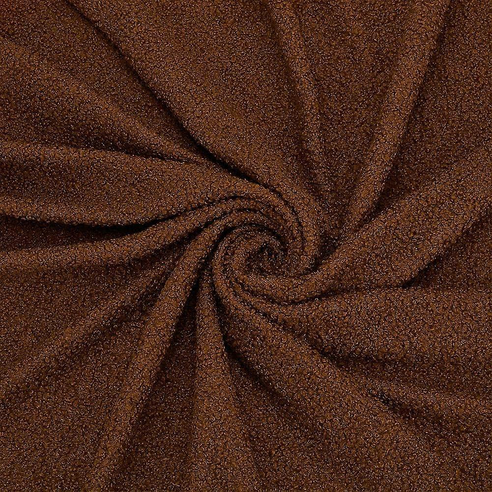 1 Yard Sienna Teddy Bear Fabric Polyester Solid Knit 63" Wide Brown
