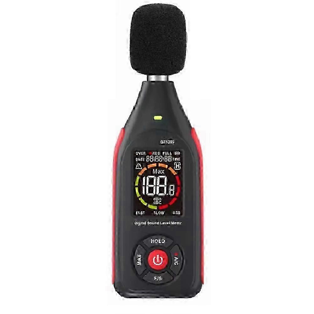 GT1355 Noise Meter (Sound Level/Volume Tester) - Equipped with Software and Data Storage Function