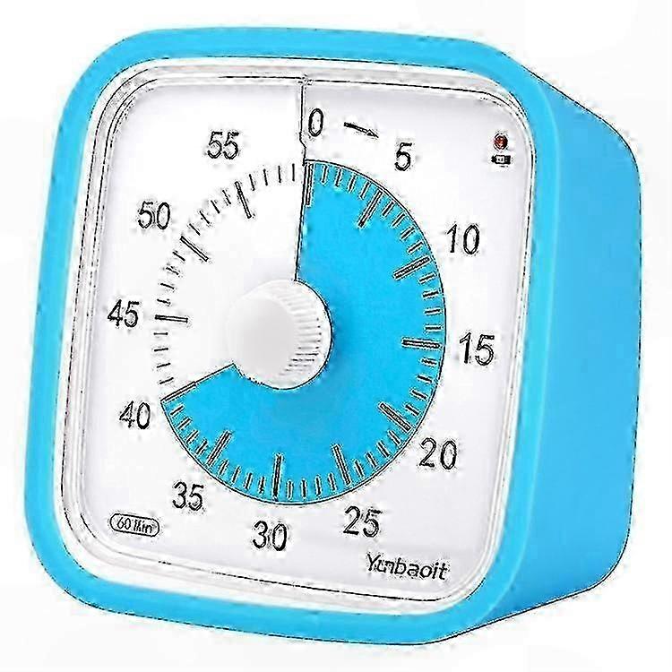 Silent Visual Timer with Night Light, 60-Minute Countdown Time Management Tool for Home, Office, School