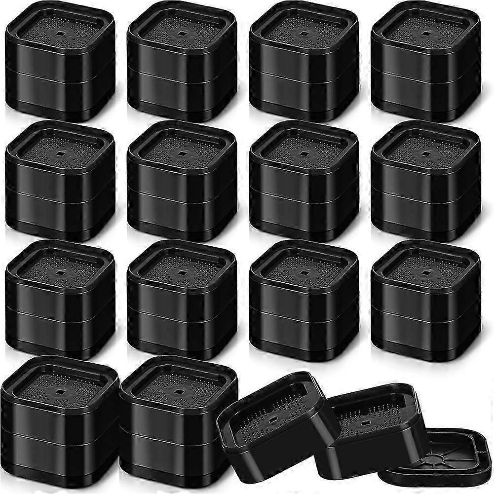 Furniture Risers Adjustable Bed Risers 2.2 Inch Stackable Heavy Duty Bed Lifts Risers Square Bed Ra