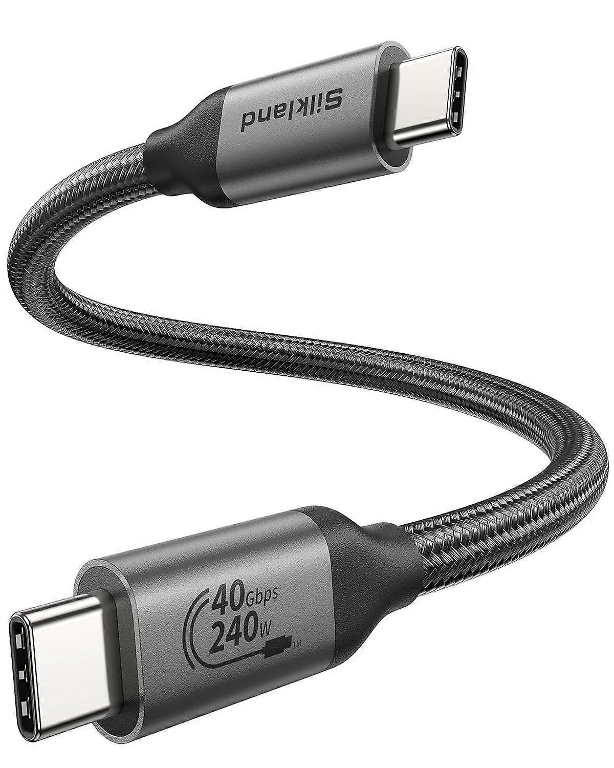 4 for Thunderbolt 4 Cable 1FT, 40Gbps Data Transfer, 240W PD 3.1 Fast Charging