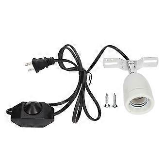 Portalampada riscaldante in ceramica E27 da 400W, girevole, per rettili, con interruttore.