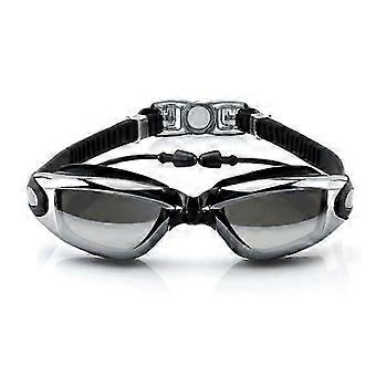 Swimming goggles HD waterproof anti-fog large frame electroplating swimming goggles swimming goggles [MI]